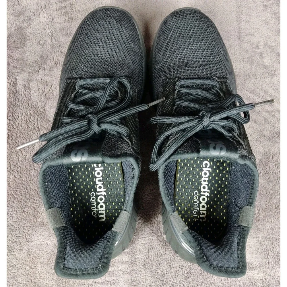 Adidas Mens Cloudfoam Running Shoes Size‎ 9 Black Breathable HWI 28Y001
